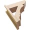 Ekena Millwork 7 1/2-in W x 20-in D x 24-in H Balboa Slat Rough Cedar Woodgrain TimberThane Outlooker, Primed Tan OUTUR075X20X24BOA24RCPR - alternate 6